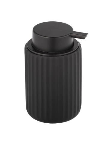 Wenko Seifenspender BELLUNO, Keramik, 300 ml in Schwarz, (B) 8 x (H) 13,5 x (L) 8 cm