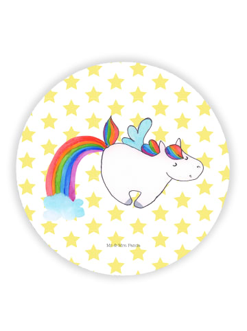 Mr. & Mrs. Panda Rund Magnet Einhorn Fliegendes Pferd ohne Spruch in Weiß