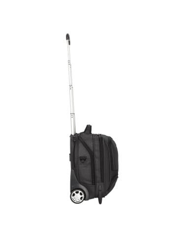 Dermata 2 Rollen Businesstrolley 44 cm Laptopfach schwarz