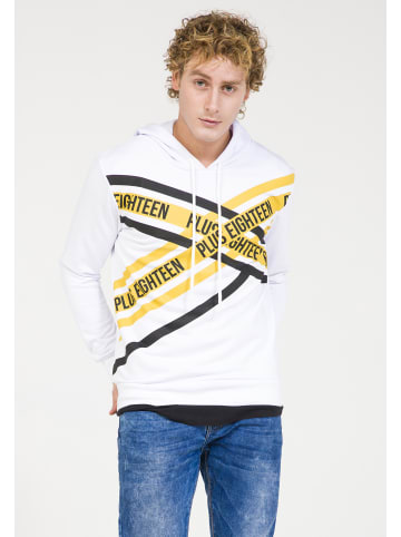PLUS EIGHTEEN Herren Kapuzenpullover in Weiss
