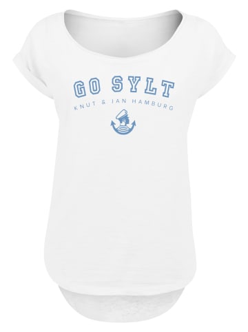 F4NT4STIC Long Cut T-Shirt Go Sylt Knut & Jan Hamburg in weiß
