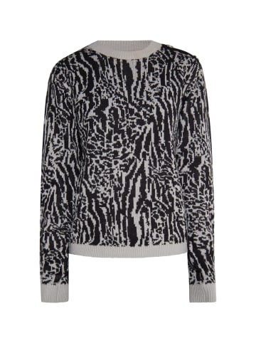 faina Damen Strick Pullover in Grau Schwarz