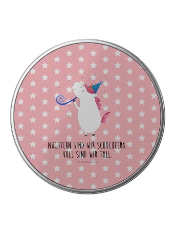 Mr. & Mrs. Panda Aufbewahrungsbox Einhorn Party mit Spruch in Rot Pastell