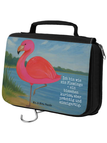 Mr. & Mrs. Panda beauty case Flamingo Classic Design mit Spruch in Weiß