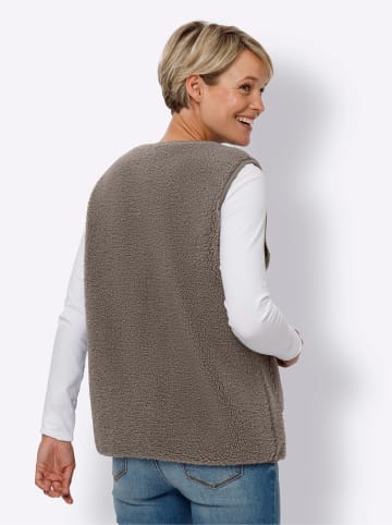 Sieh an! Teddy-Weste in taupe