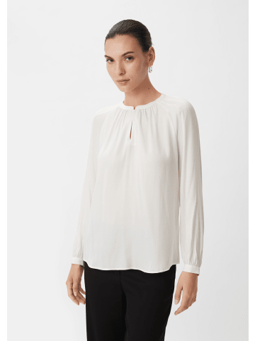 comma Bluse langarm in Weiß