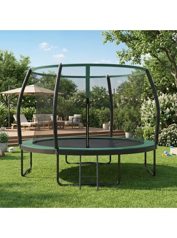 SONGMICS Trampolin Saul in Schwarz-Dunkelgrün - Ø366 cm