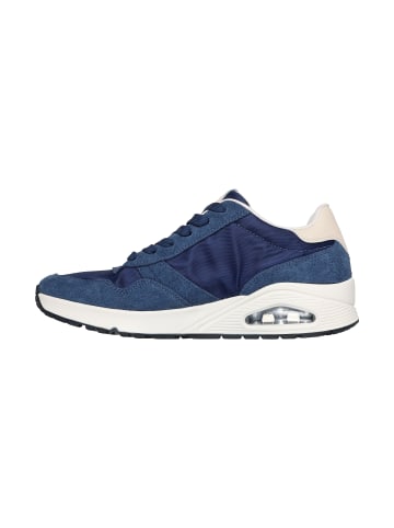Skechers Low Sneaker Uno Vintage Dayz aus Leder Blau
