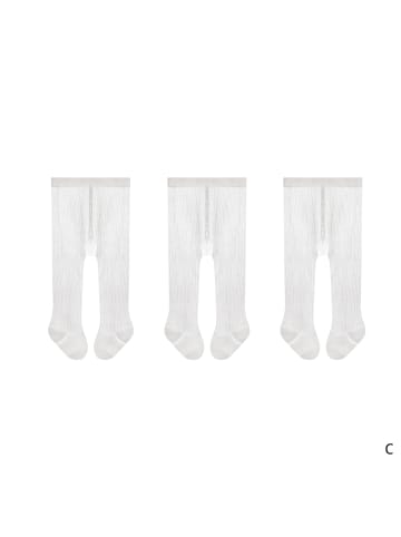 MUNADUNA Baby Sommer Netzstrumpfhose in Weiß C