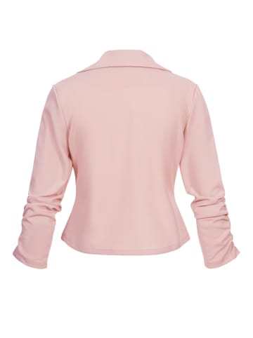 Cloud5ive Cloud5ive Short Blazer with ruched sleeves in rose