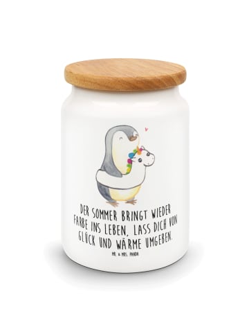 Mr. & Mrs. Panda Kaffeedose Sommerfarben mit Spruch in Weiß