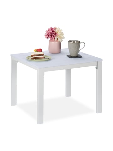 relaxdays Balkon-Beistelltisch in Weiß - (B)52 x (H)39 x (T)48 cm