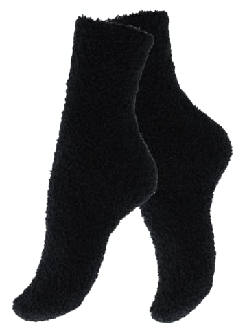 Yenita® Kuschelsocken 4 Paar in schwarz-schwarz