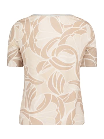 Betty Barclay Printshirt mit Schmucksteinen in Taupe/Nature