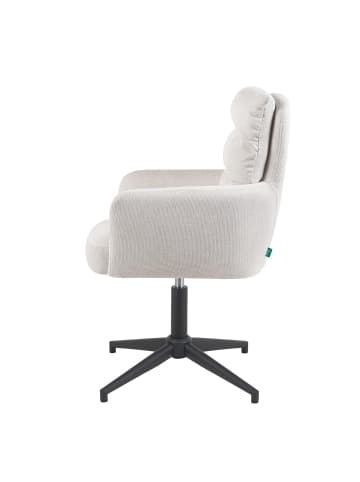 DUBI Möbel 2er-Set: Bürostuhl Mika-Romy in Creme - (B)59 x (H)91 x  (T)66 cm
