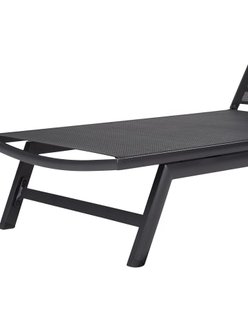 ebuy24 Sonnenliege Stara Schwarz 200 x 63 cm