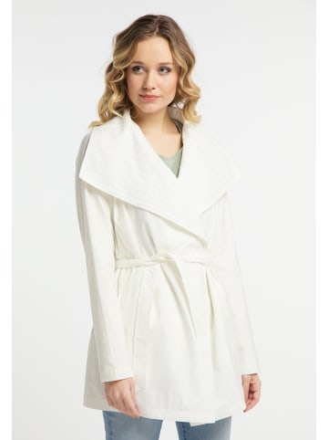 DreiMaster Vintage Damen Kurzmantel Aus Baumwolle in Wollweiss