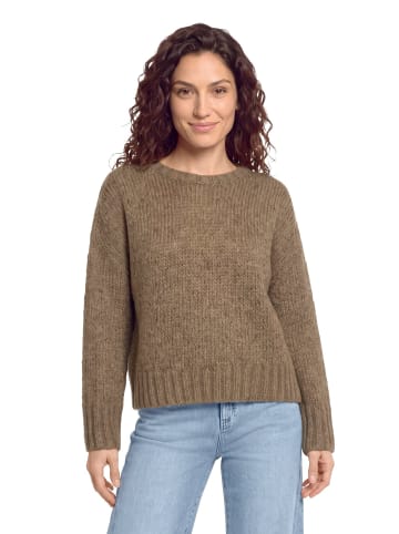 CARTOON Basic-Pullover mit Rundhalsausschnitt in Hellbraun
