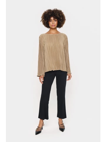 SAINT TROPEZ Langarm-Bluse ZuniSZ Gerade Passform in Dune