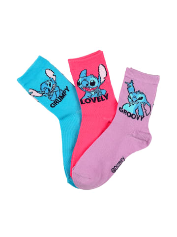 Stitch Kinder Socken 3 Paar Strümpfe in Mehrfarbig