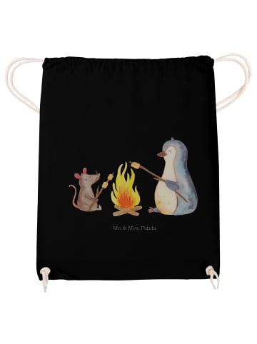 Mr. & Mrs. Panda Beutel Pinguin Lagerfeuer ohne Spruch in Schwarz