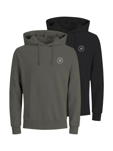Jack & Jones Kapuzenpullover 'JAXON' 2er Pack in mehrfarbig