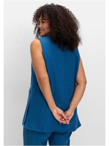 sheego Lange Weste in blaubeere