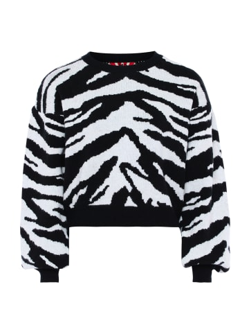 myMo ROCKS Damen Pullover in SCHWARZ WOLLWEISS