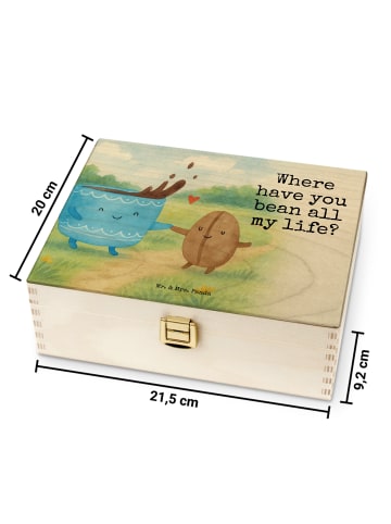 Mr. & Mrs. Panda Teedose Kaffee Bohne Design mit Spruch in Weiß