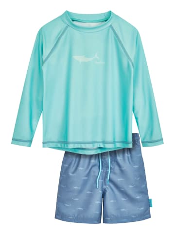 Playshoes UV-Schutz Bade-Set 1/1-Arm Hai in blau