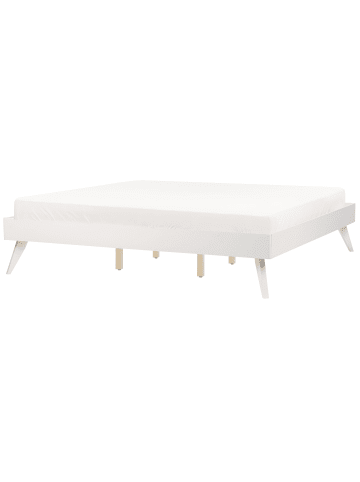 Beliani Doppelbett BERRIC in Weiß - (W) 187 x (H) 38 x (L) 202 cm