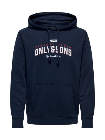 Only&Sons Hoodie 'Lenny Reg Vintage' in dunkelblau