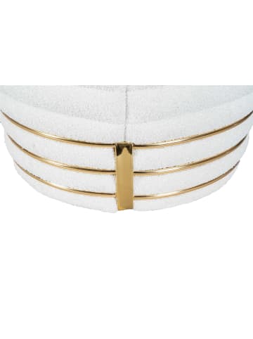 Kayoom Hocker Doric in weiß - gold