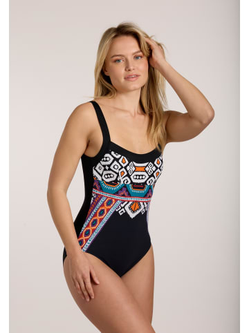 SUNFLAIR Badeanzug in schwarz/bunt