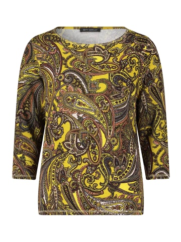 Betty Barclay Sweatshirt mit Rippenstruktur in Brown/Yellow