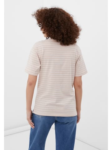 Finn Flare T-Shirt Streifen in beige