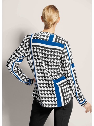 MADELEINE Tunika-Bluse in schwarz / weiß / royalblau