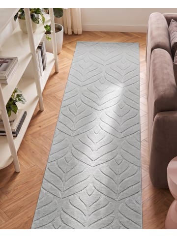 Beliani Läufer MITCHELL in Grau - (W) 80 x (L) 300 cm