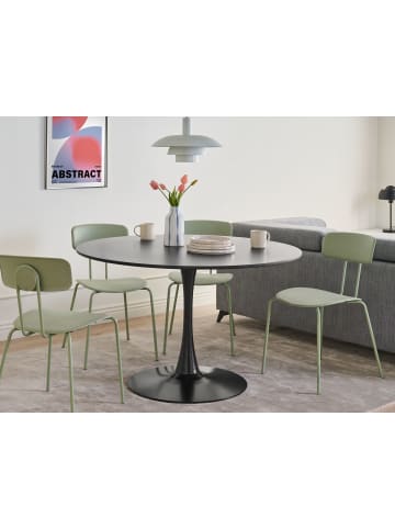 Beliani Esszimmertisch BOCA in Schwarz - (W) 120 x (H) 74 x (L) 120 cm