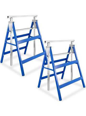 tectake 2er-Set Gerüstbock  mit Sicherheitsspinden, blau