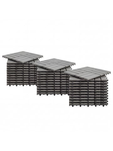 home24 33er-Set Terrassenfliese Granyo 30x30 cm in Grau