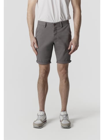 KOROSHI Herren baumwoll chino shorts in grau
