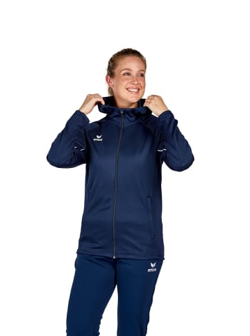 erima Unisex Erwachsene Liga Star Trainingsjacke mit Kapuze in new navy/weiss
