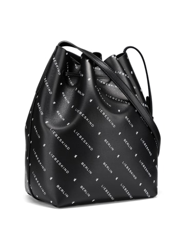 LIEBESKIND BERLIN Monogram Beuteltasche Leder 40 cm in black