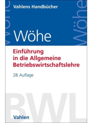 Verlag Franz Vahlen Buch - Einführung in die Allgemeine Betriebswirtschaftslehre