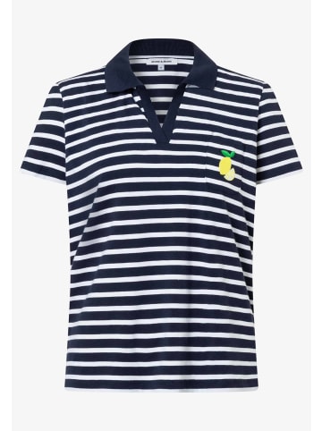 More & More T-Shirt in marine weiß