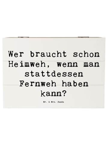 Mr. & Mrs. Panda Aufbewahrungsbox Spruch Heimweh oder Fernweh mi... in Weiß