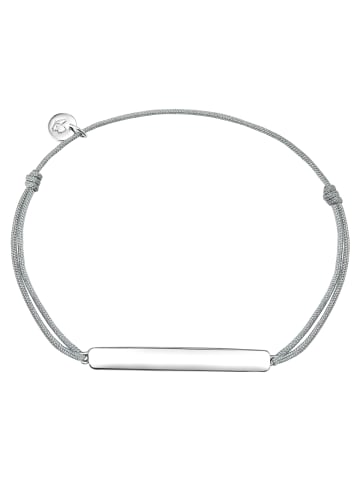 Glanzstücke München Armband Sterling Silber Textil (grau) in silber