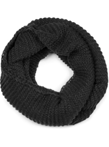 styleBREAKER Strickloop mit Wellenmuster in Schwarz
