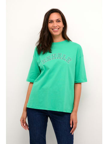 Kaffe T-Shirt kurzarm KAilse Baggy fit in Gumdrop green W. Statement
